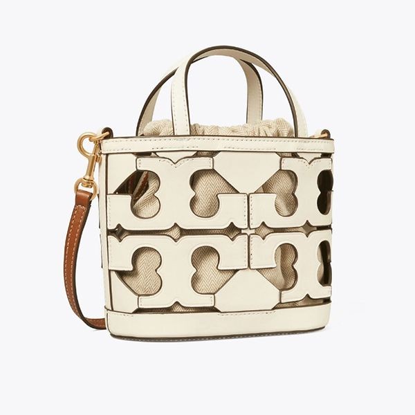 Tory Burchカットアウトロゴ スモール バッグ Tory Burch】ロゴ カットアウト トートバッグ スモール