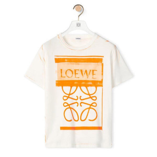 素敵なロエベ☆アナグラム ロゴ プリント Tシャツ コピー