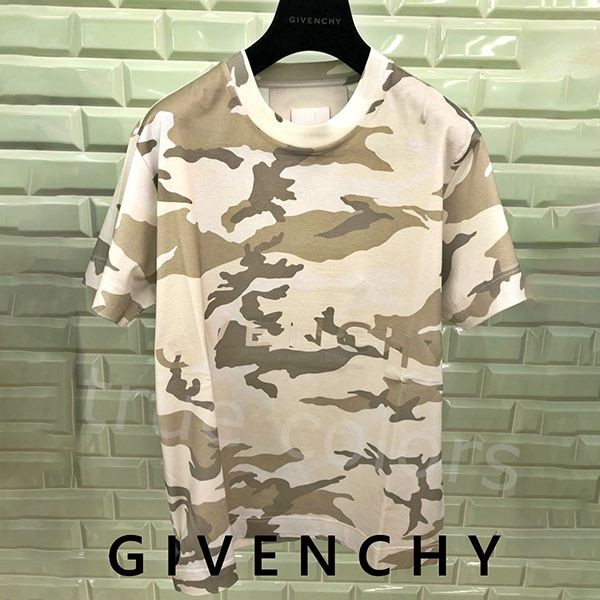 ジバンシィ 4Gロゴ 迷彩プリント コットン 半袖 Tシャツ コピー