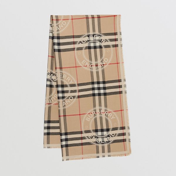 バーバリー BURBERRY カシミヤ クラシックマフラー (STONE バーバリー BURBERRY カシミヤ クラシックマフラー (STONE