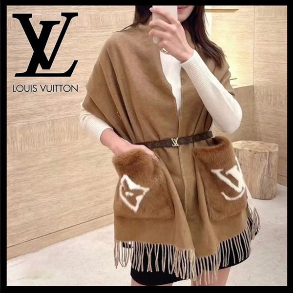 LOUIS VUITTON エシャルプ・カシュ ヴィゾン LV コージー/M77736 プレゼントに最適ルイヴィトン エシャルプ・カシュ ヴィゾン LV
