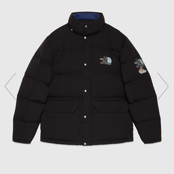 国内発送グッチ x ザ ノース フェイス パファー ジャケット コラボ【ノースフェイス x グッチ】コットン ジャケット 671467