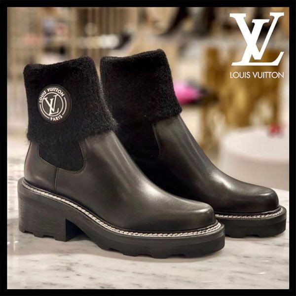 louis vuitton ルイヴィトンボブールラインアンクルブーツ 35