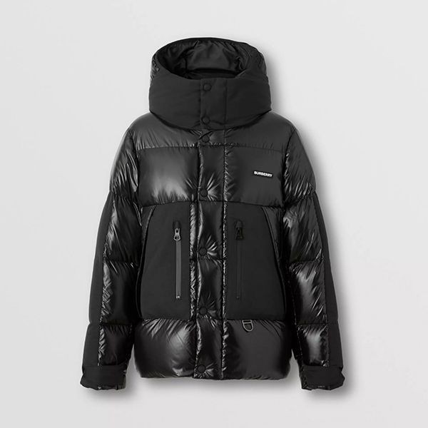 【BURBERRY】残り僅か★CHECK フーディジャケット Burberry Sliced Check Hooded Jacket | Black | FARFETCH