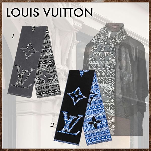Louis Vuitton エシャルプ・モノグラム　パッカブル　マフラー21FW ルイヴィトン エシャルプ モノグラム ツーサイディッド マフラー