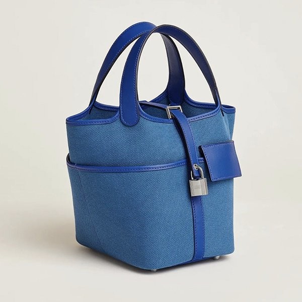 ピコタンロック18 ブルーパラダイス トートバッグ ブルー（青）系 HERMES Picotin Lock(エルメス ピコタンロック