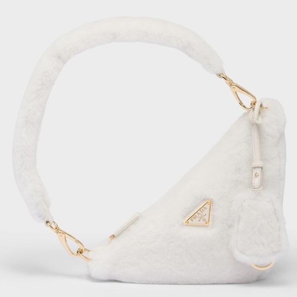 【PRADA】大人気☆フワフワ可愛い シアリング ミニバッグ PRADA】大人気☆フワフワ可愛い シアリング ミニバッグ