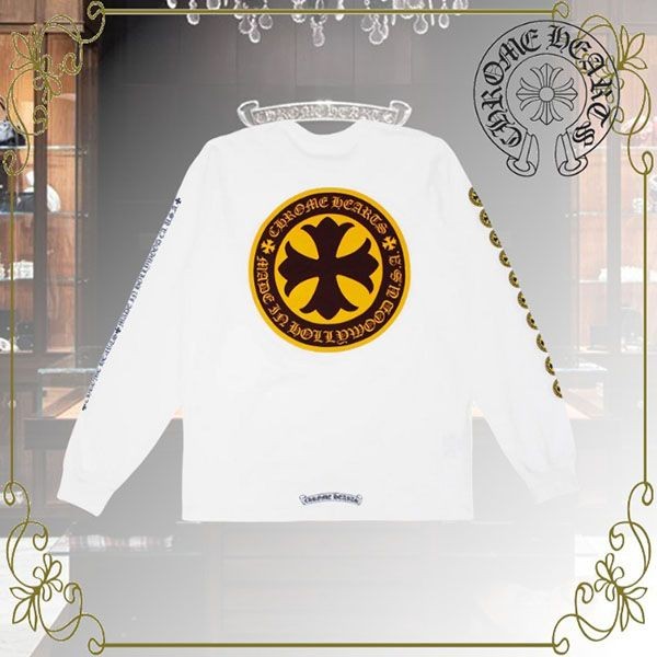 クロムハーツ 偽物 CHROME HEARTS 限定Tシャツ 定番ロゴ