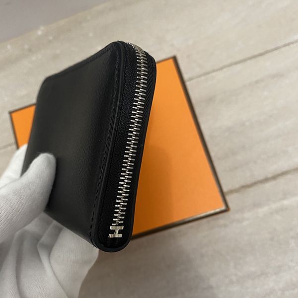 【上品】HERMES カードホルダー ≪Zipengo≫ シェーヌダンクル giftにもシェーヌダンクルジッパーHermes Zipengoカードホルダー
