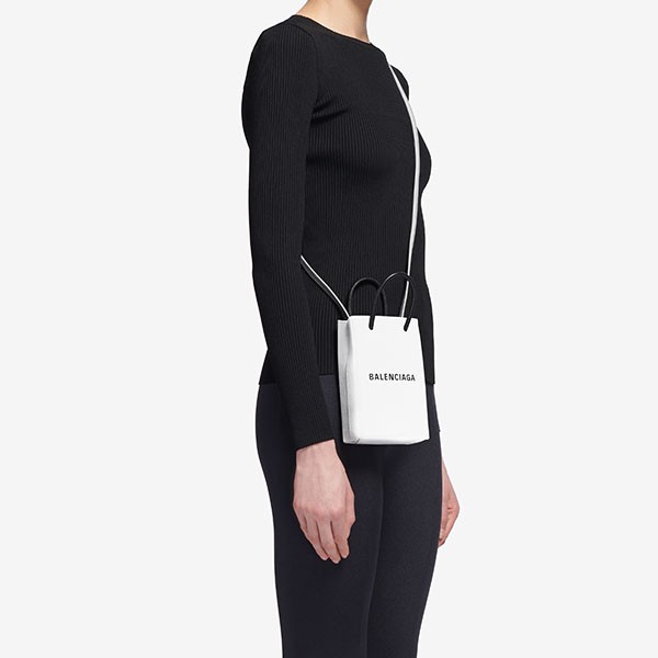 ★BALENCIAGA★コーティングキャンバスフォンホルダーミニバッグ バレンシアガ新作ミニバッグ「フォン ホルダー」トートとクロス