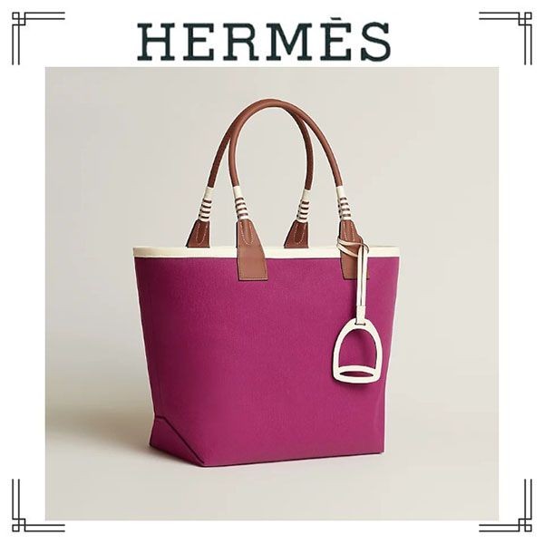 【HERMES 】エルメスの名作♪ポケット付 スティープル28バッグ HERMES - 最終特価品エルメス トートバッグ スティープル28の