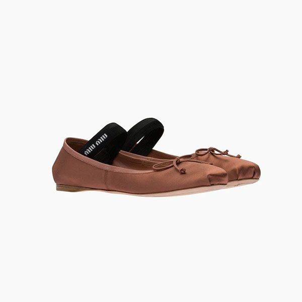 MIU MIU Satin ballerinas フラットシューズ バレリーナ MiuMiu＊Satin ballerinas サテンバレエフラット＊送料込