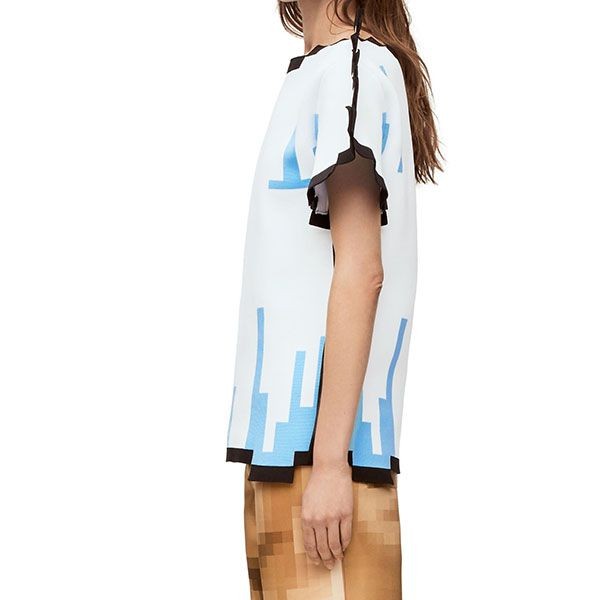 ☆超人気☆ロエベ Tシャツ 偽物 半袖 ピクセル テクニカルニット