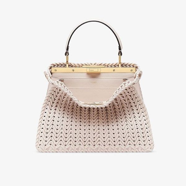 23FW【FENDI】ピーカブーISeeU Medium インターレースレザー ピーカブー ISeeU ミディアム レザー ベージュ | Fendi