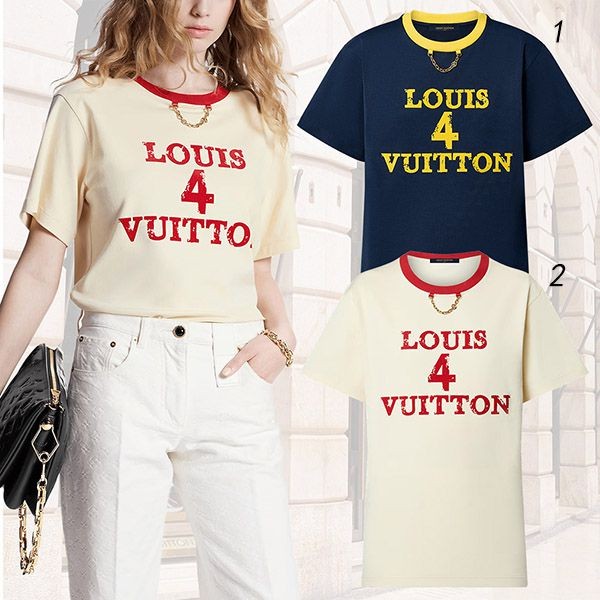 【大人カジュアルに】Louis Vuitton グローシグネチャー Tシャツ かわいい♡】Louis Vuitton グローシグネチャー Tシャツ (Louis
