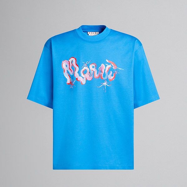 MARNI ロコフリントクルネックTシャツ HUMU0198X1UTCZ57 00B99 Buy Marni Short-Sleeve T-Shirt 'Lily White