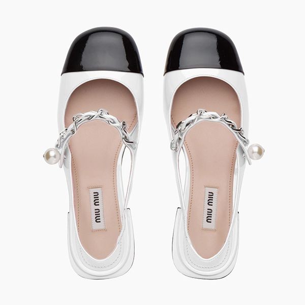MiuMiu ★ レザーデコルテ パンプス【関税送料込み】 三越伊勢丹 | MIU MIU/ミュウミュウ通販 | レザーxコードxメタル