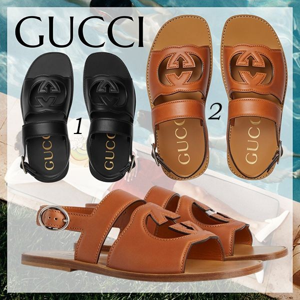 GUCCI【国内発】インターロッキングG メンズ サンダル723627 GUCCI【国内発】インターロッキングG メンズ サンダル723627