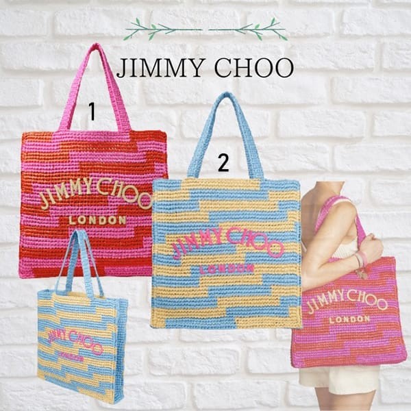 Jimmy Choo/ジミー チュウ ビーチ トートバッグ ジミー チュー JIMMY CHOO BEACH TOTE E/W JYN トートバッグ