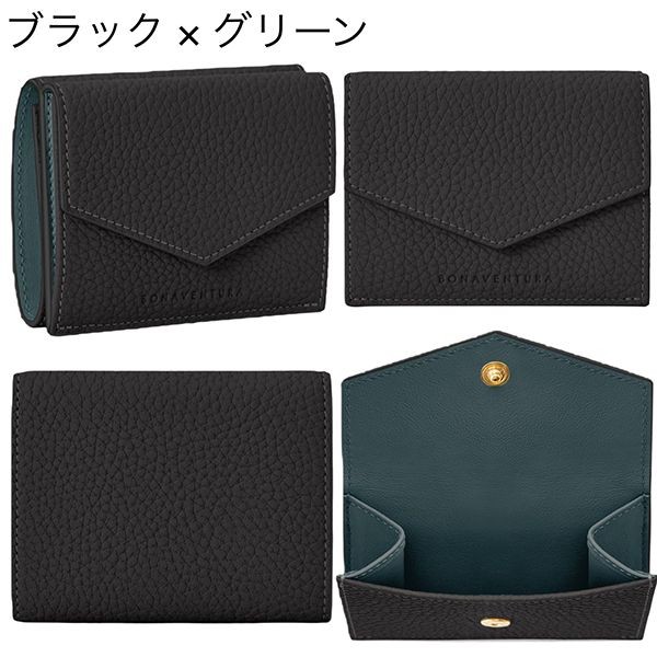 ボナぺンチュラ シュリンクレザー スモールウォレット ブラック Amazon | [BONAVENTURA]オールシュリンクレザー スモール