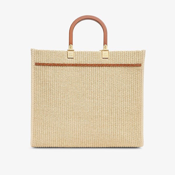 FENDI フェンディサンシャインカゴトートバッグラフィアストロー FENDI フェンディサンシャインカゴトートバッグラフィアストロー