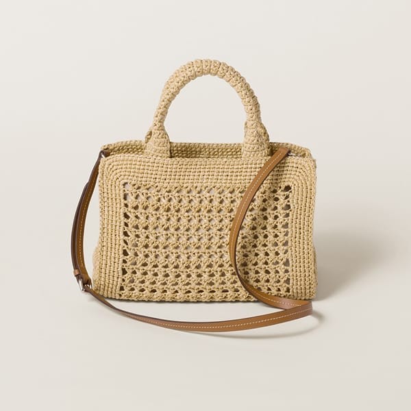 【完売必至】ミュウミュウ■ラフィア トート ショルダーバッグ MIU MIU ラフィア トートバッグ (MiuMiu/かごバッグ) 5BG230