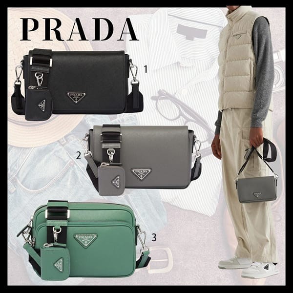 プラダ テッスート＋サフィアーノ ショルダーバッグ プラダ PRADA PRADA プラダ TESSUTO NYLON SAFFIANO テスート