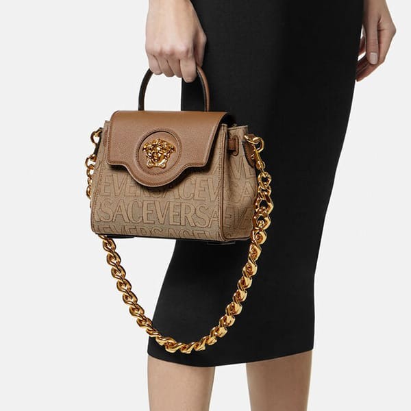 【VERSACE】メデューサダルメシアンスモールバッグ★送料関税込 スモール トート バッグ カメオ ラ メドゥーサ | VERSACE JP