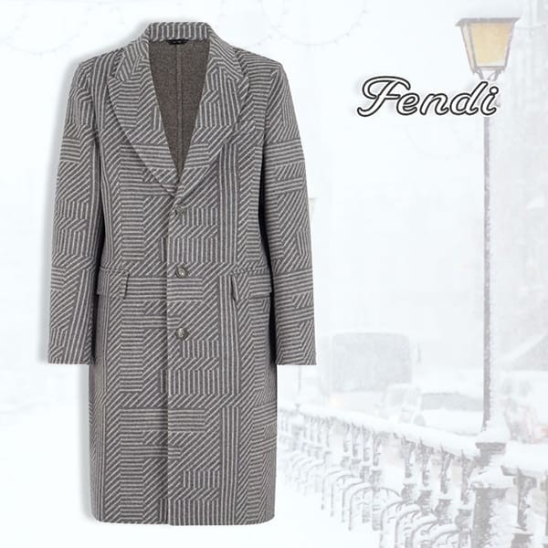 FENDIコート コート ウール グレー | Fendi