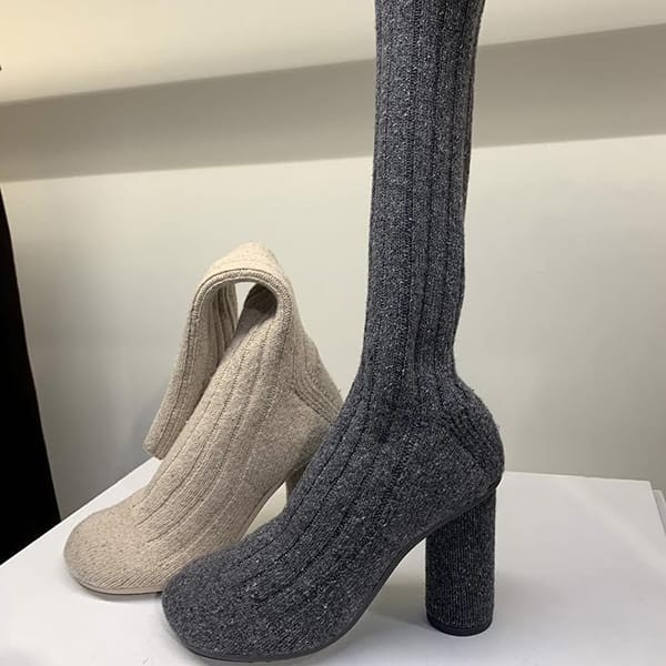 ボッテガヴェネタ アトミック ソックス ニットウール ブーツ