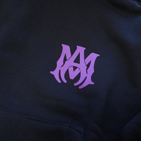 VIPセールAMIRI MA ロゴ スウェット パーカー 偽物 黒 M.A. LOGO