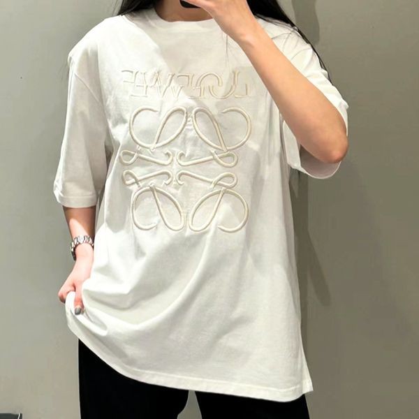 【完売必至】ロエベ シンプルに決まる♪コットンTシャツ 完売必至【ロエベ】コットンワイドTシャツコピー 白《こなれ感