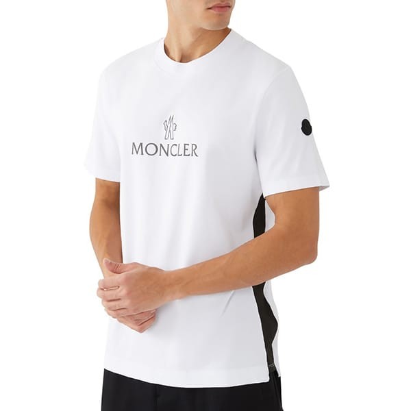【MONCLER】デザインロゴ付きコットンジャージー半袖Tシャツ/2色 モンクレール コピー コットンジャージ 半袖 Tシャツ2色