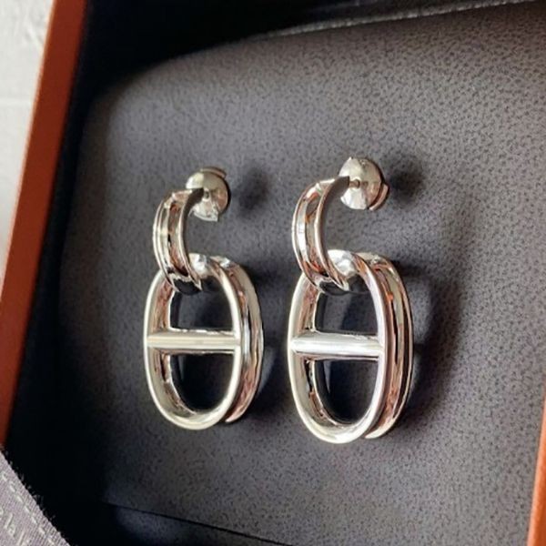 【高級感溢れる♪】 HERMES シェーヌダンクル ピアス シルバー 大人気♪】HERMES シェーヌダンクル ピアス (HERMES/ピアス