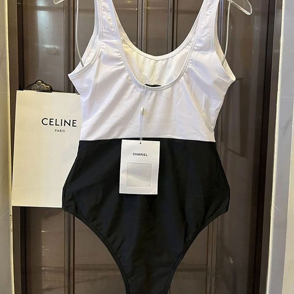 CCロゴ CHANEL ワンピース水着 ブラック/ホワイト 楽天市場】【アパレル】CHANEL シャネル レディース スイム