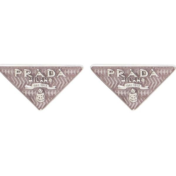 ☆人気☆【PRADA】☆トライアングル ロゴ ピアス 2点セット☆ ☆関税込☆PRADA☆トライアングル ロゴ ピアス 2点セット☆