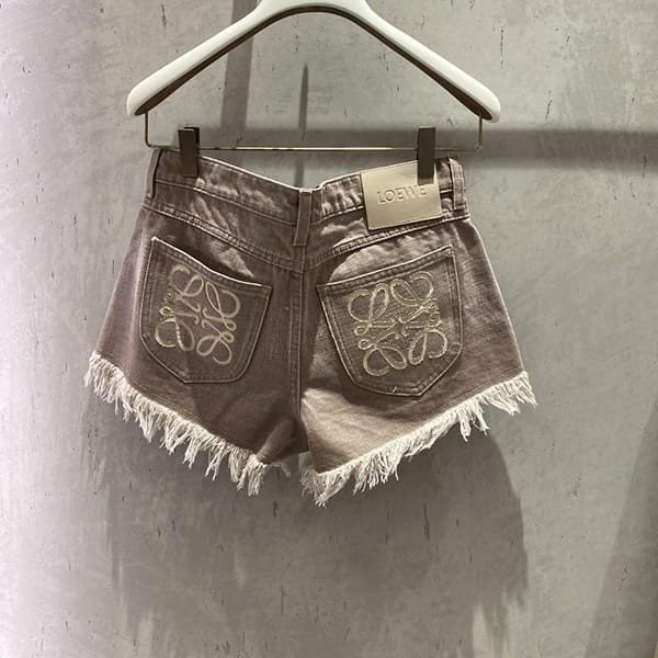 【LOEWE】S616Y11X35 2140 デニムショーツ ベージュ ロエベ ショートパンツ デニム コピー S616Y11X35|スーパーコピー