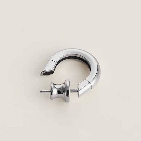 希少 Hermes★ シングル ピアス メタル sabot ロゴ エルメス 希少☆ギフトにも】HERMES シングルピアス Sabot (HERMES/ピアス