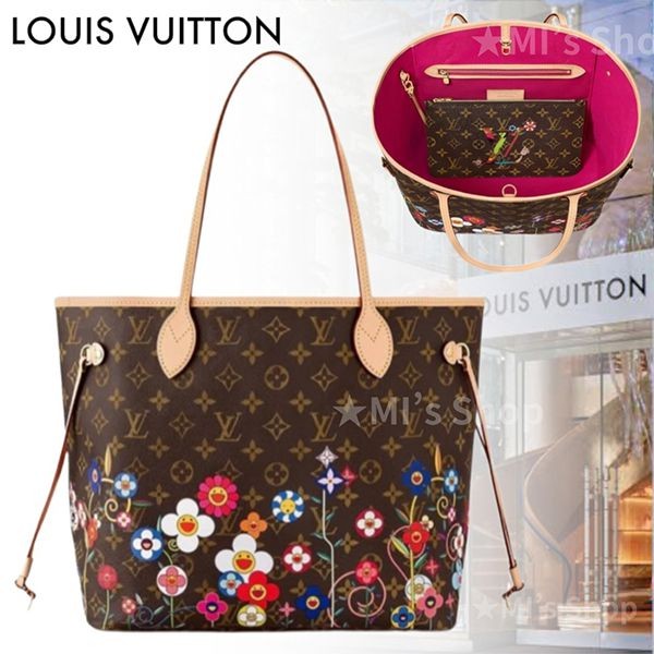 持つだけでハッピーな気分LouisVuitton村上隆コラボトートバッグ 村上隆コラボ♡【LouisVuitton】ネヴァーフルMM☆LV×TM♪ (Louis