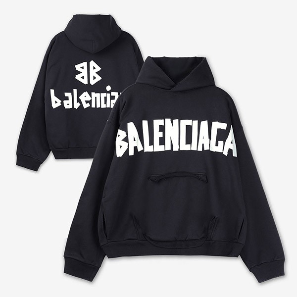 パーカー・フーディ BALENCIAGA FW25 Ripped Pocket Hoodie (744441 TSV869501) BALENCIAGA FW25 Ripped Pocket Hoodie (744441 TSV869501