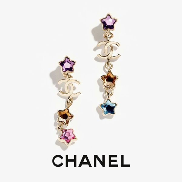 【CHANEL★カラフルカラー星のロングピアス】ピアス シャネル セレブ愛用中!25P ハッピーカラー☆カラフルな星のロングピアス