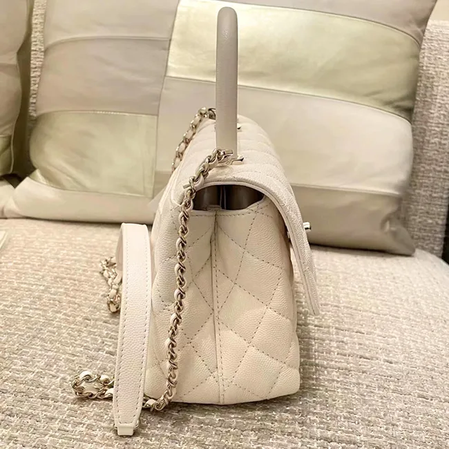シャネル パリビアリッツ MM ブラック トート A4可 肩掛け ココチャーム CHANEL キャビアスキン マトラッセ Jumbo チェーンショルダー