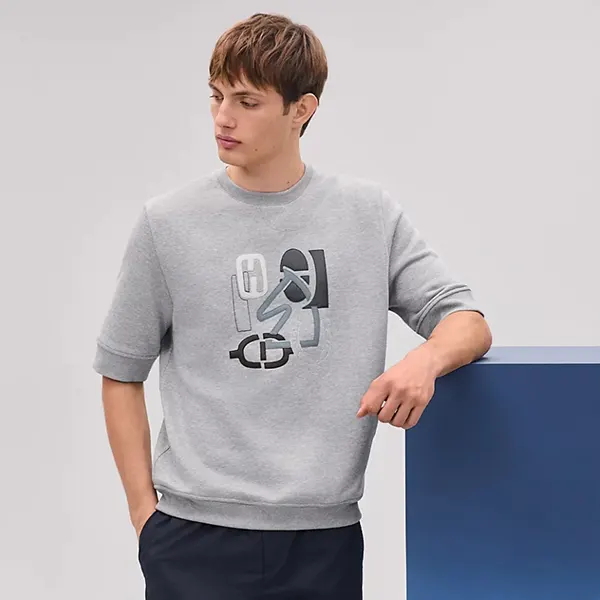 HERMES エルメス Tシャツ レザーパッチ 黒 Hパズル コットン 急いで！残りわずか！エルメス レザーパッチTシャツ 激安《H