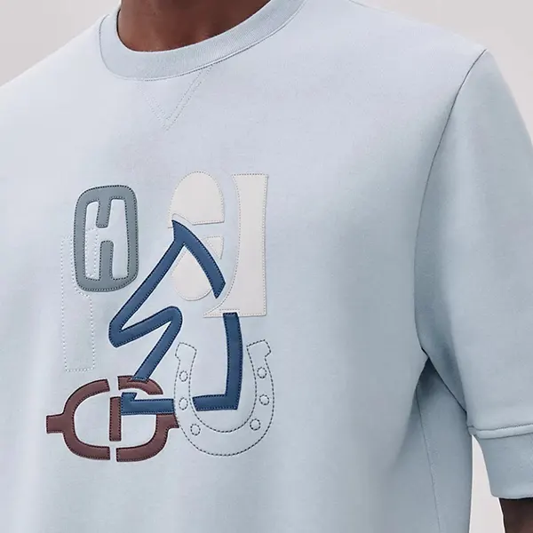 【デザインが印象的☆】HERMES レザーディテールHパズルTシャツ h-puzzle-t-shirt-with-leather-