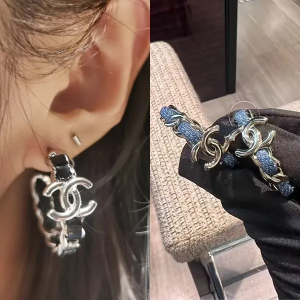 【デニムコーデに合う】CHANEL★ピアス★24A限定 Aランク】シャネル CHANEL デニム ココマーク サークル