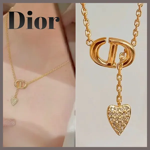 【コーデのアクセントに♪】DIOR★CD Navy ネックレス ハートが可愛い♡】DIOR CD Navy ネックレス (Dior/ネックレス