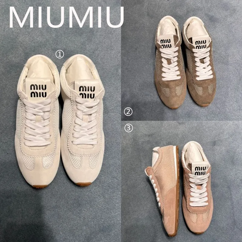 ◆完売前に◆【MiuMiu】Plume メッシュ×スエード スニーカー ◇完売前に◇ミュウミュウ パロディ Plume メッシュ×スエード