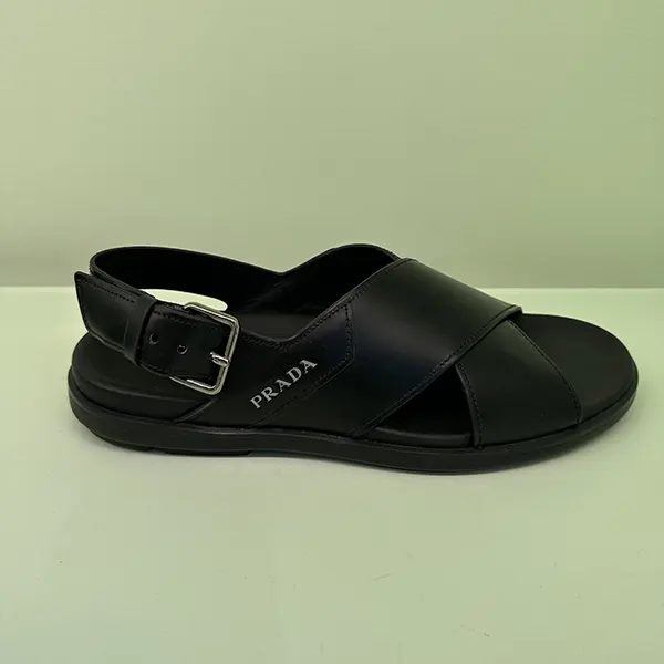 【PRADA】国内発送 レザー スリングバック サンダル クロス PRADA】国内発送 レザー スリングバック サンダル クロス (PRADA