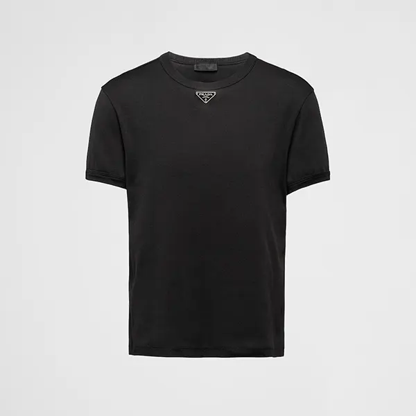 プラダ クルーネック 半袖コットン Tシャツ UJN824|スーパーコピー