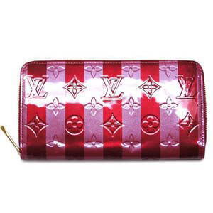 LOUIS VUITTON ポムダムール レッド ストライプ 長財布 LOUIS VUITTON 長財布 ポムダムール ストライプ